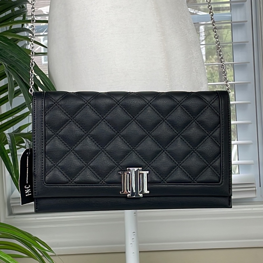 INC INTERNATIONAL CONCEPTS ~ Jenn Clutch ~ Black ~ NWT!